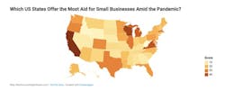 State map coroanvirus aid State map coroanvirus aid
