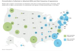 Different types of adus can be found in different parts of the us Different types of adus can be found in different parts of the us