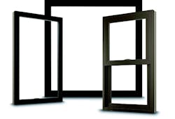 100 Series Casement and Picture Window in black. 100 Series Single-Hung Window with a terratone exterior and sandtone interior. 100 Series Casement and Picture Window in black. 100 Series Single-Hung Window with a terratone exterior and sandtone interior.