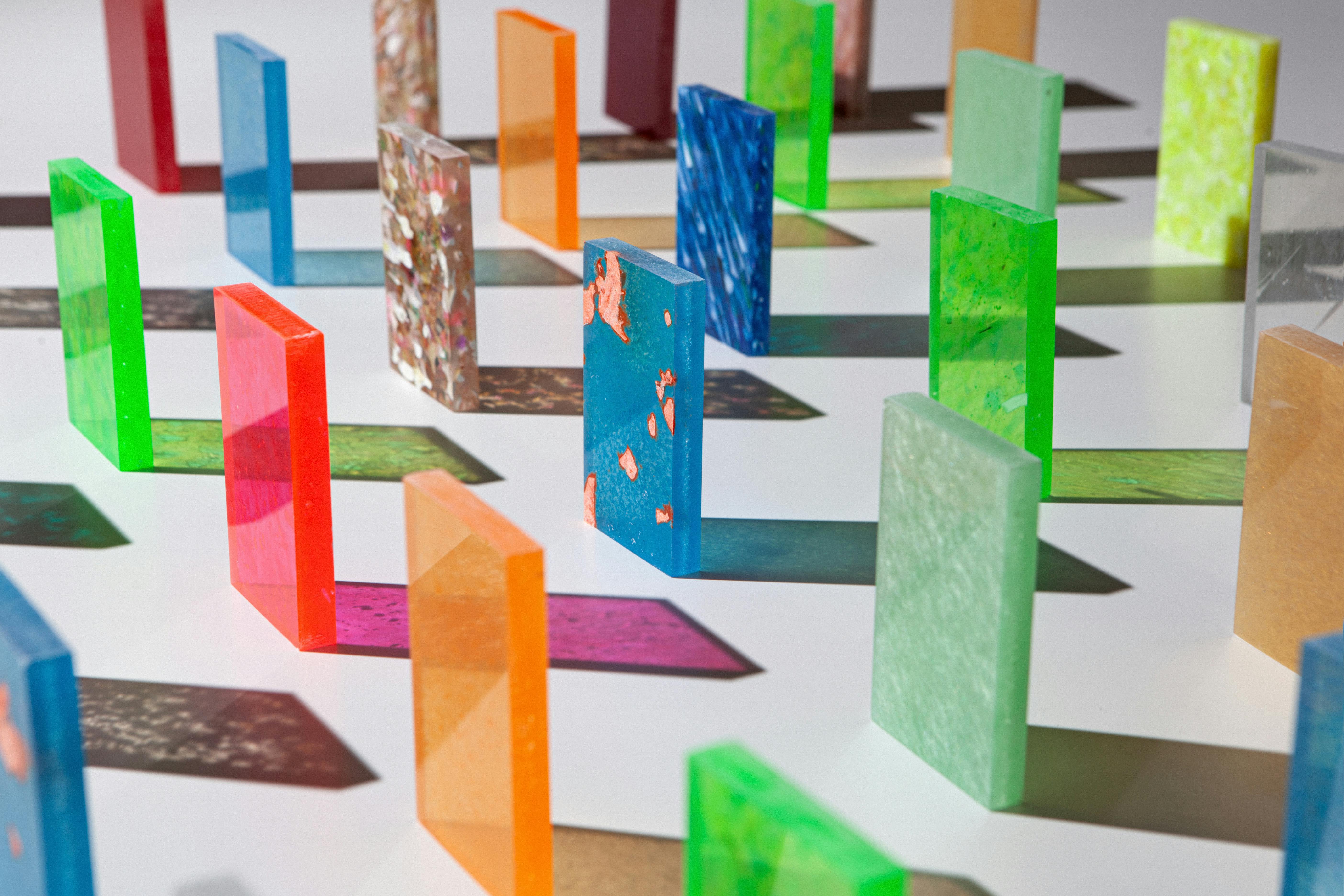 rectangle samples of plastic surfaces