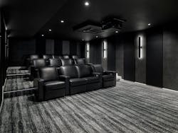 The clients were empty nesters who greatly enjoy hosting family and friends. With that in mind, the basement became its own staycation spot with a 13-seat soundproofed home theatre, kitchenette and game room. The clients were empty nesters who greatly enjoy hosting family and friends. With that in mind, the basement became its own staycation spot with a 13-seat soundproofed home theatre, kitchenette and game room.