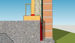 drawing of brick cladding wall section drawing of brick cladding wall section