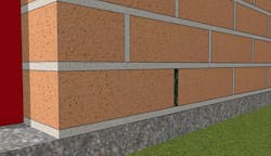 WEEP HOLES AND DRAINAGE MESH let water escape and discourage insects from entering. WEEP HOLES AND DRAINAGE MESH let water escape and discourage insects from entering.