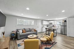 This ADU was commissioned by homeowners who wanted a separate space for in-laws and other guests to feel comfortable during longer stays. The Sasquatch team converted an old garage on the property into a modern suite, complete with large kitchenette, a spacious living area, a bed alcove, and a bathroom with an accessible walk-in shower. While this ADU isn’t intended to be a rental unit, the setup and features allow it to be used as an income-producing rental unit in the future. This ADU was commissioned by homeowners who wanted a separate space for in-laws and other guests to feel comfortable during longer stays. The Sasquatch team converted an old garage on the property into a modern suite, complete with large kitchenette, a spacious living area, a bed alcove, and a bathroom with an accessible walk-in shower. While this ADU isn’t intended to be a rental unit, the setup and features allow it to be used as an income-producing rental unit in the future.