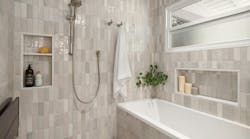 Wet room in a universal bathroom design Wet room in a universal bathroom design