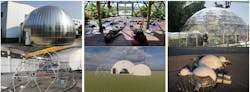 A collage of custom made domes from Domespaces A collage of custom made domes from Domespaces