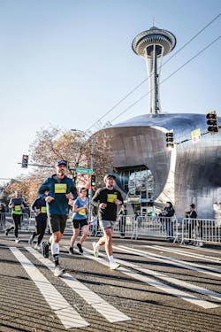 Running has helped David Rosser improve his mental and the physical health, and helps clear away the “brain fog,” that plagues so many of us. Here Rosser (#5277) runs the Seattle Marathon alongside his brother (#5278). Running has helped David Rosser improve his mental and the physical health, and helps clear away the “brain fog,” that plagues so many of us. Here Rosser (#5277) runs the Seattle Marathon alongside his brother (#5278).