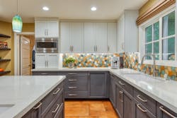 Layered lighting makes work zones more productive and easier to for people with diminished eyesight to navigate. Layered lighting makes work zones more productive and easier to for people with diminished eyesight to navigate.