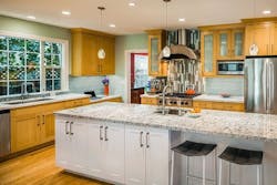 Multiple work zones make family cooking more productive. The old work triangle is great for single cooks, but when the family is pitching in, it can turn into a 'don't block the box' game. Multiple work zones make family cooking more productive. The old work triangle is great for single cooks, but when the family is pitching in, it can turn into a 'don't block the box' game.