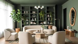 Vibe: A deep, muted green with earthy undertones reminiscent of the tranquility of a lush garden under the moonlight. Vibe: A deep, muted green with earthy undertones reminiscent of the tranquility of a lush garden under the moonlight.