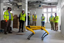 Spot from Boston Dynamics FETCHES data on jobsites. While robotic jobsite dogs are unlikely on redidential sites, they can simplify daily verifications of what work got done | Credit: Boston Dynamics Spot from Boston Dynamics FETCHES data on jobsites. While robotic jobsite dogs are unlikely on redidential sites, they can simplify daily verifications of what work got done | Credit: Boston Dynamics