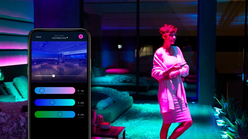 Savant Smart Home lets homeowners control the light setting from an app, among other features