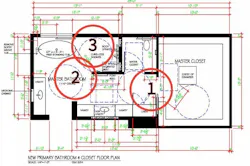Floor plan of the remodel.