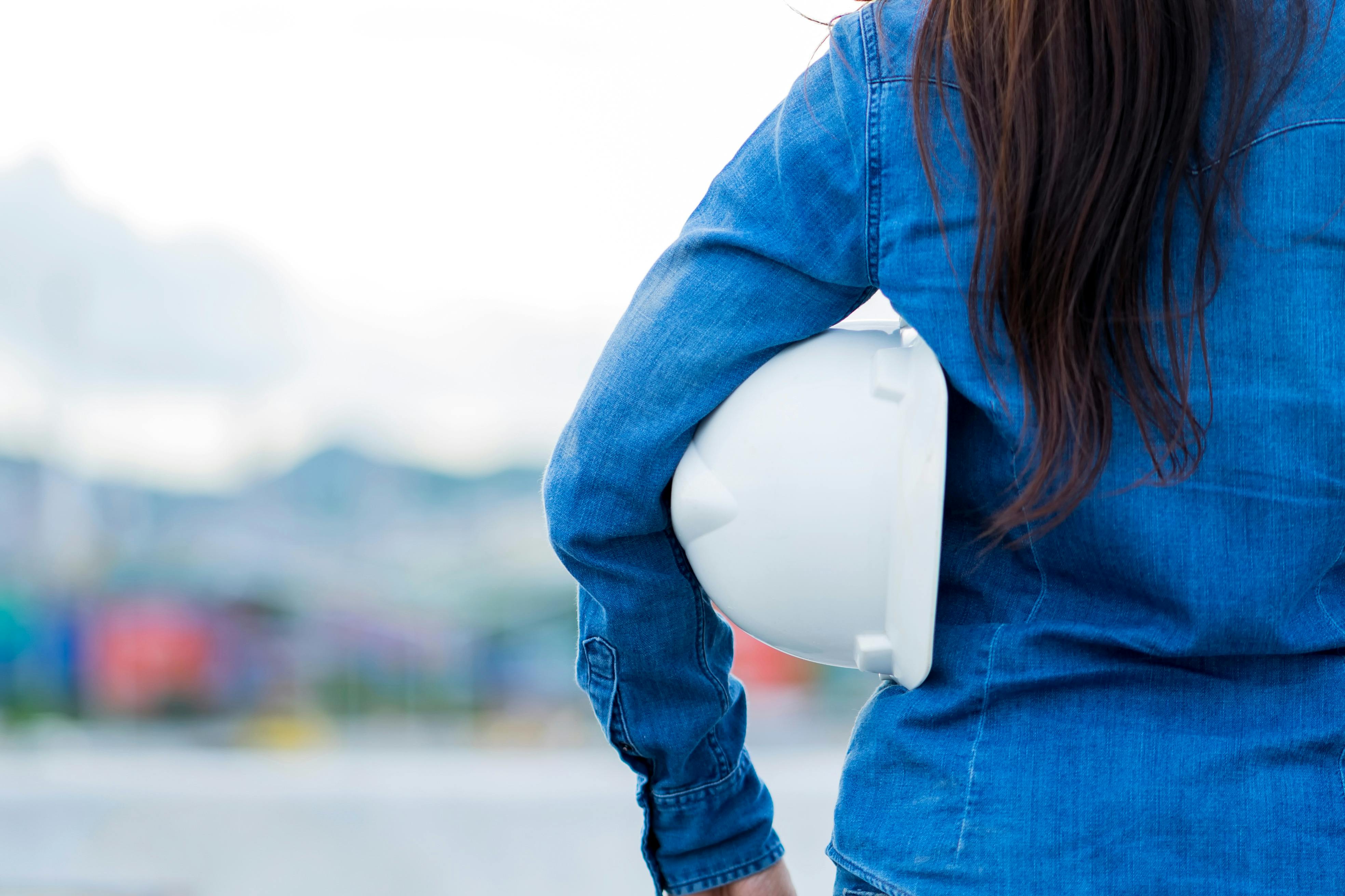 woman at construction site