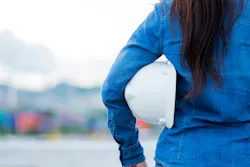 woman at construction site