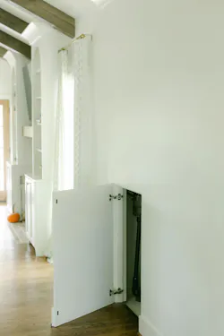 This discreet door provides access to the 'calm' room.