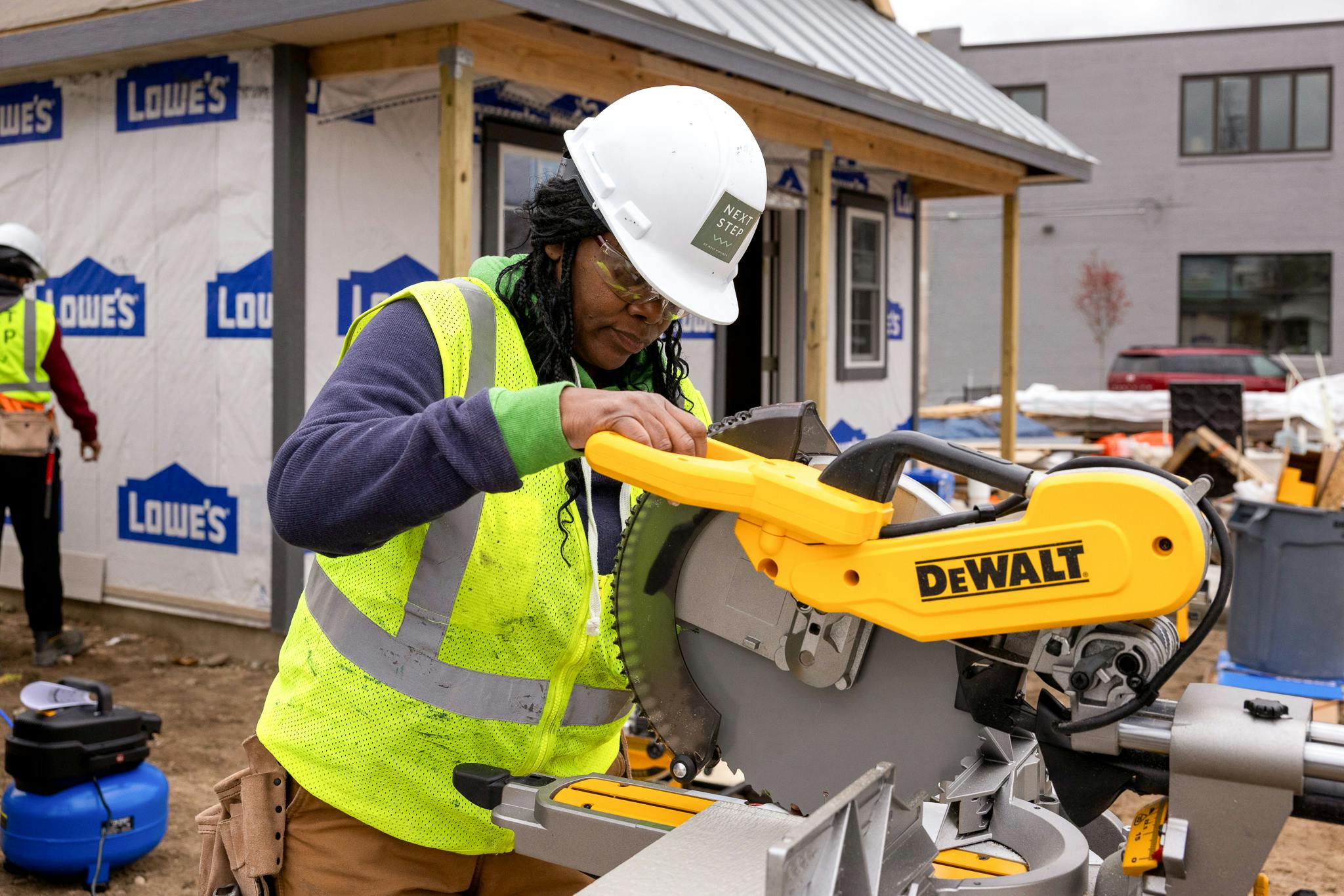 Skilled worker on job site