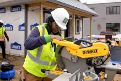 Skilled worker on job site