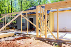 Image shows an addition being added to a home